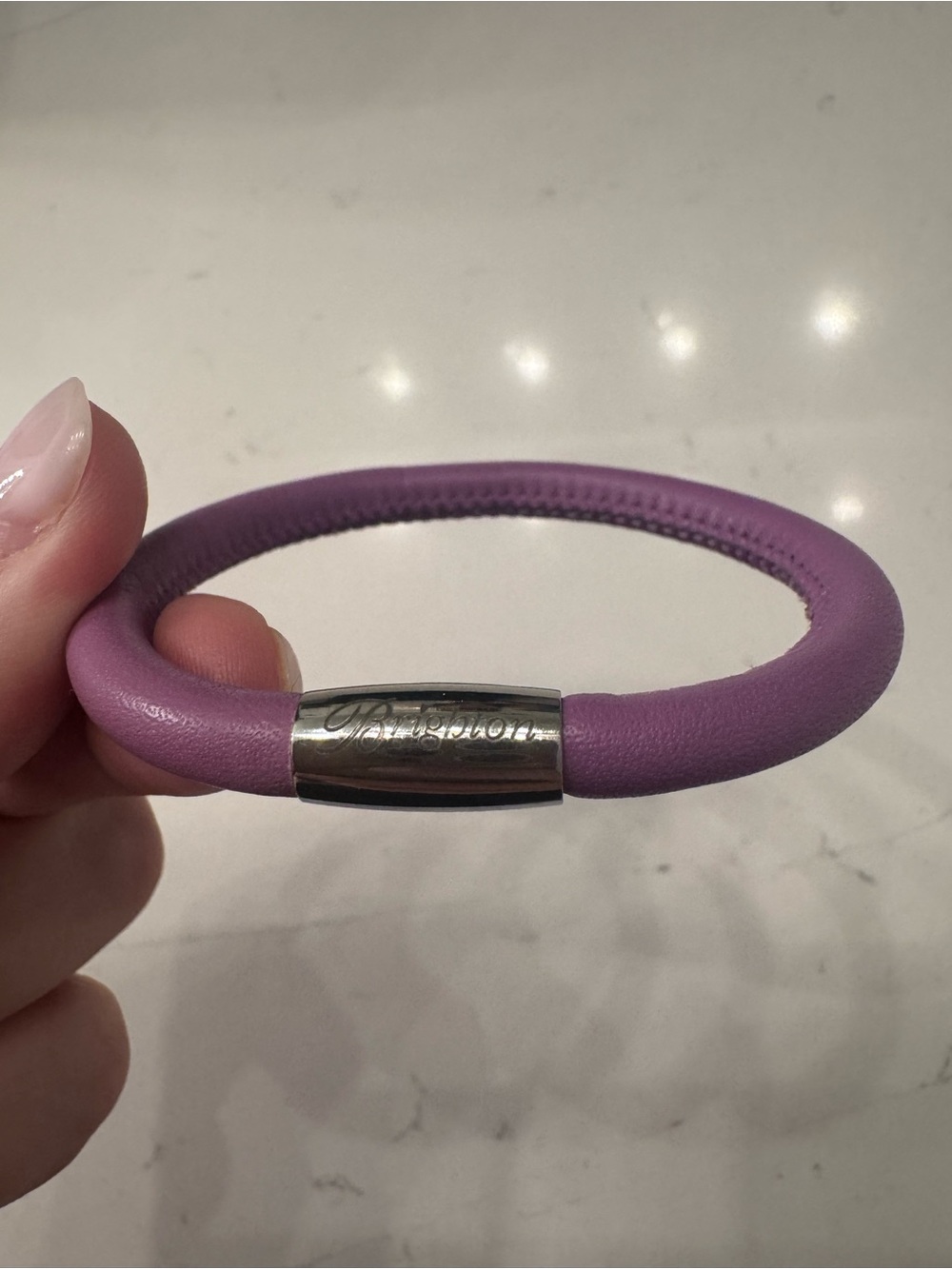 Brighton Lavender Leather Bracelet with Silver-Tone Clasp